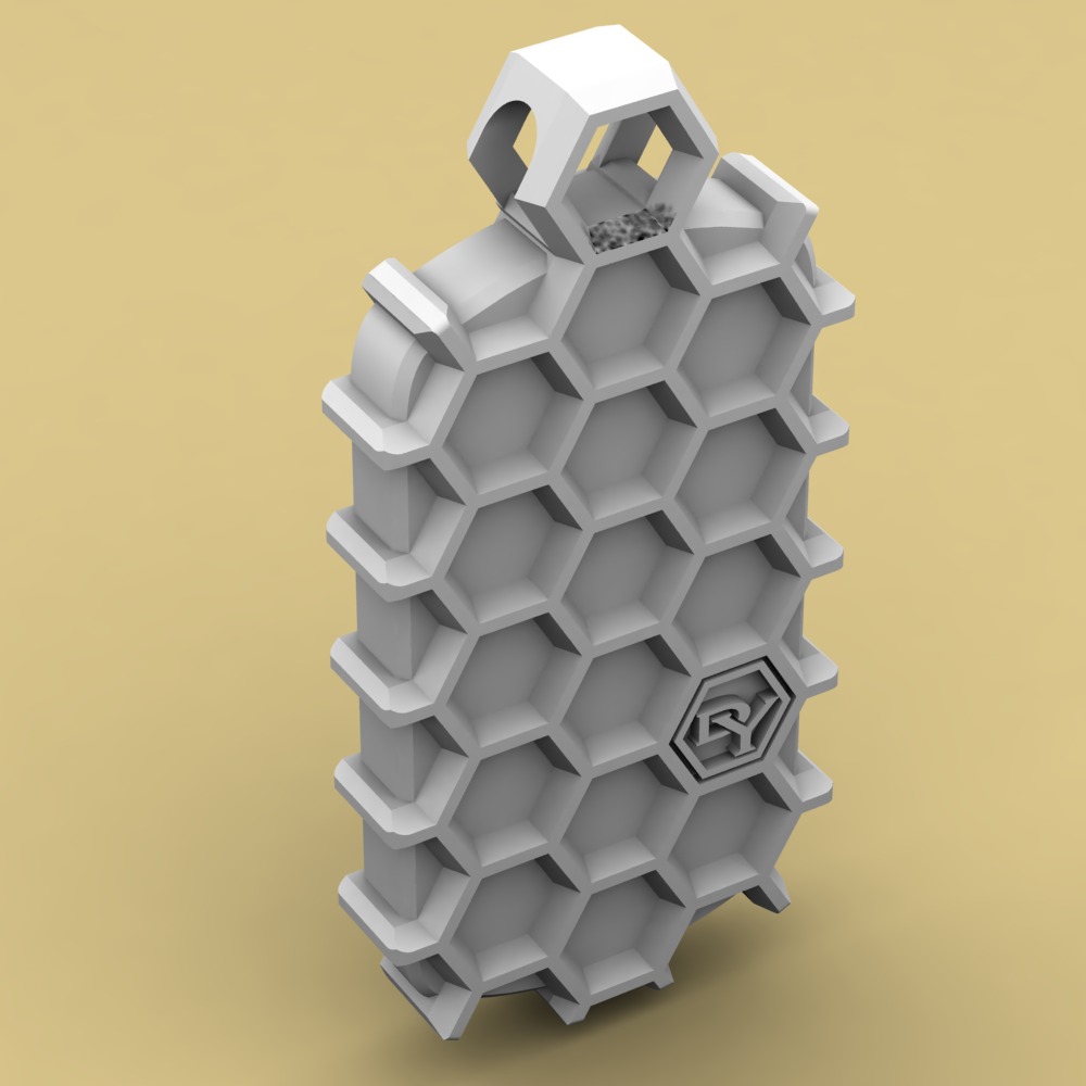 David Yurman Honey Comb Tag 3D print model_7