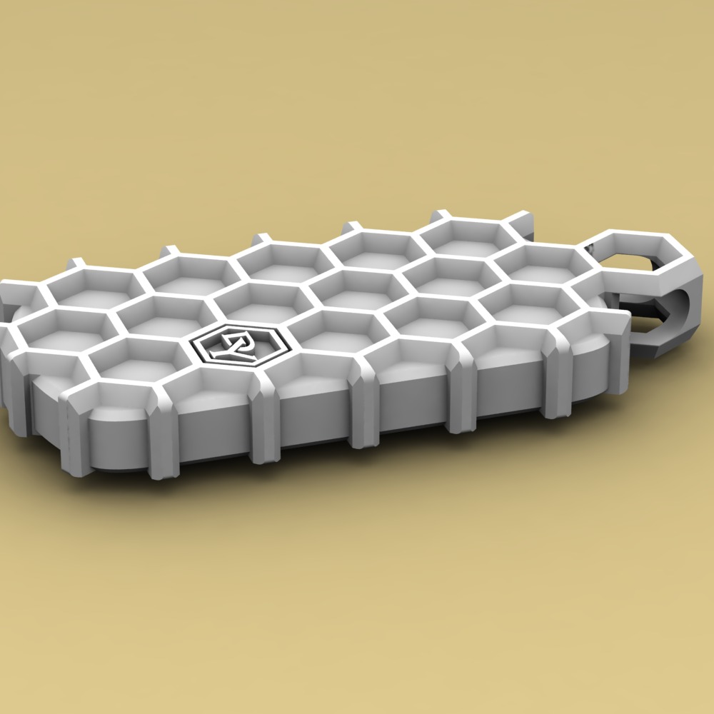 David Yurman Honey Comb Tag 3D print model_3