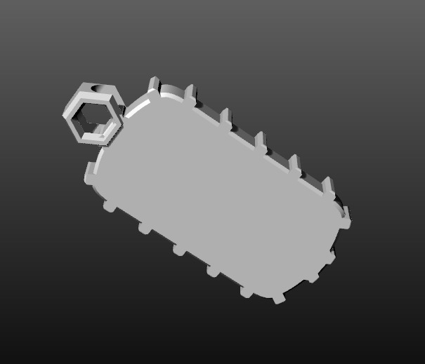 David Yurman Honey Comb Tag 3D print model_8