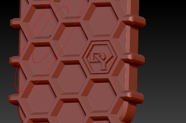 David Yurman Honey Comb Tag 3D print model_13