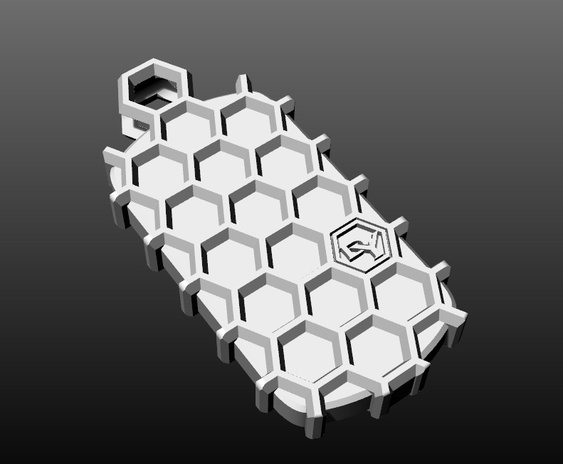 David Yurman Honey Comb Tag 3D print model_9
