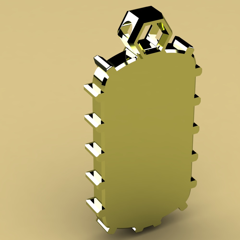 David Yurman Honey Comb Tag 3D print model_6
