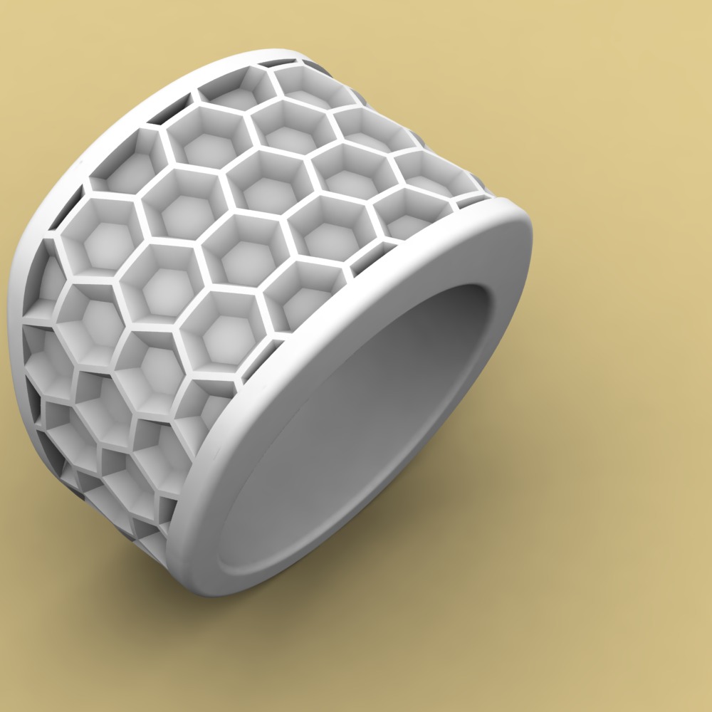 David Yurman Honey Comb Ring 3D print model_5