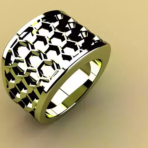 David Yurman Honey Comb Ring 3D print model