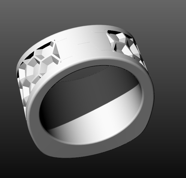 David Yurman Honey Comb Ring 3D print model_9