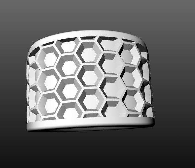 David Yurman Honey Comb Ring 3D print model_7