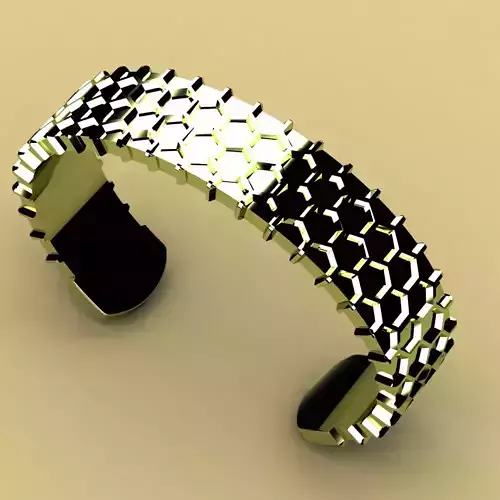 David Yurman Honey Comb Cuff 3D print model