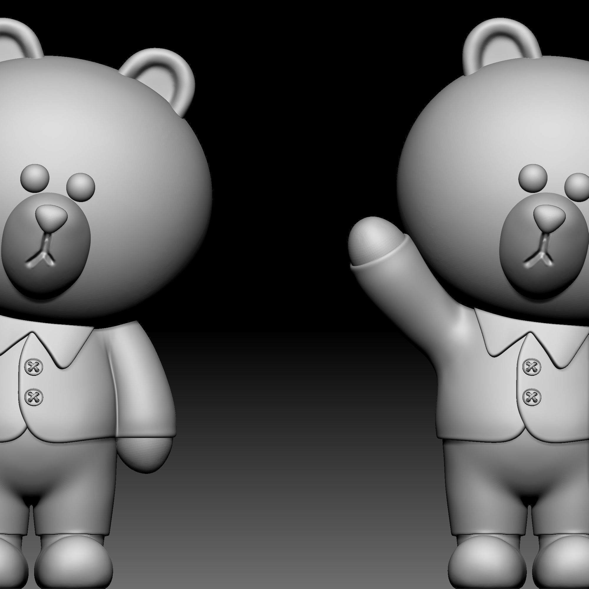 Teddy Bear - 010 3D print model_4