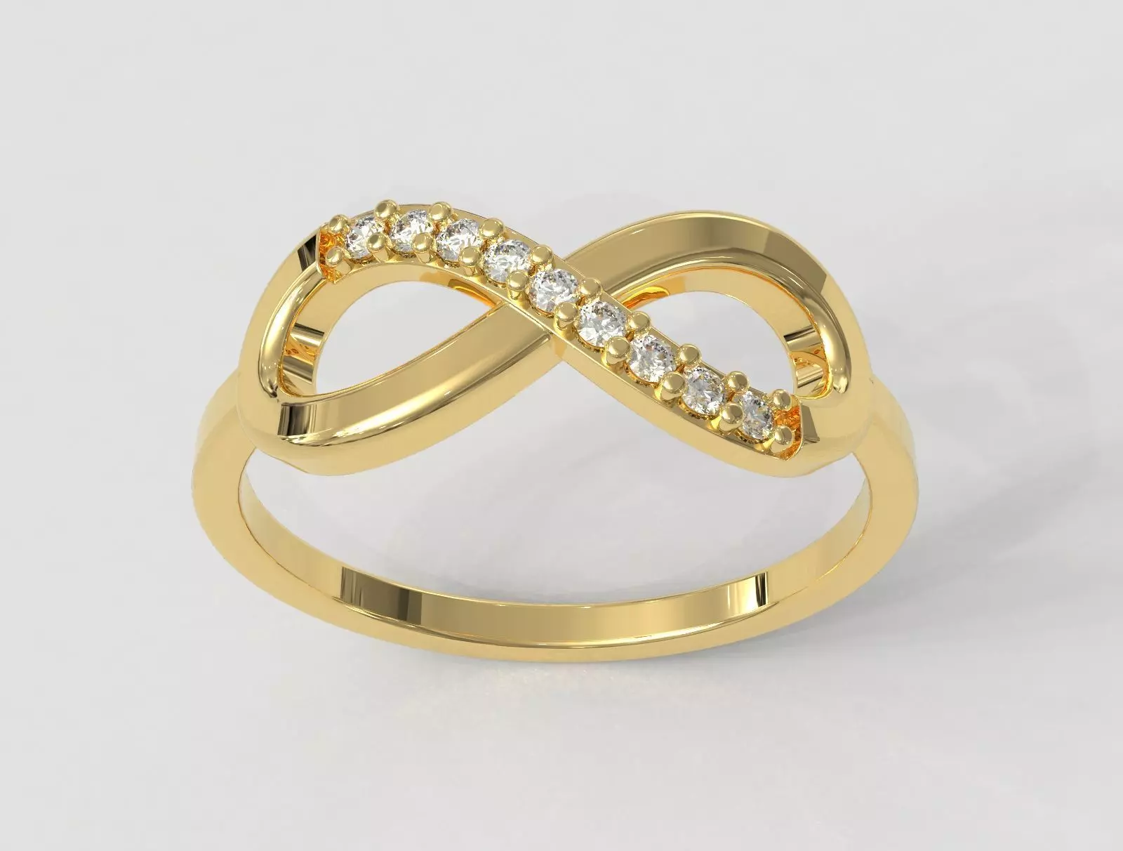 Infinity Diamond Ring 3D print model