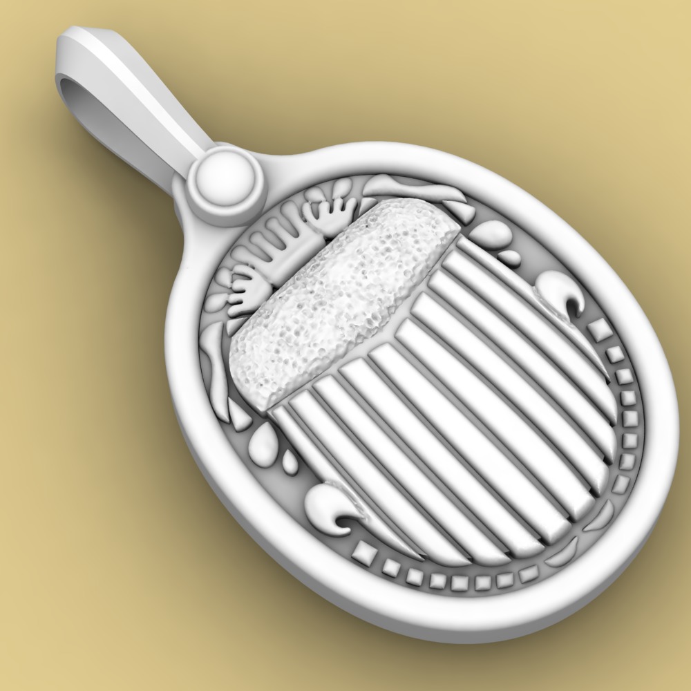 David Yurman Scarab Signet Pendant 3D print model_4
