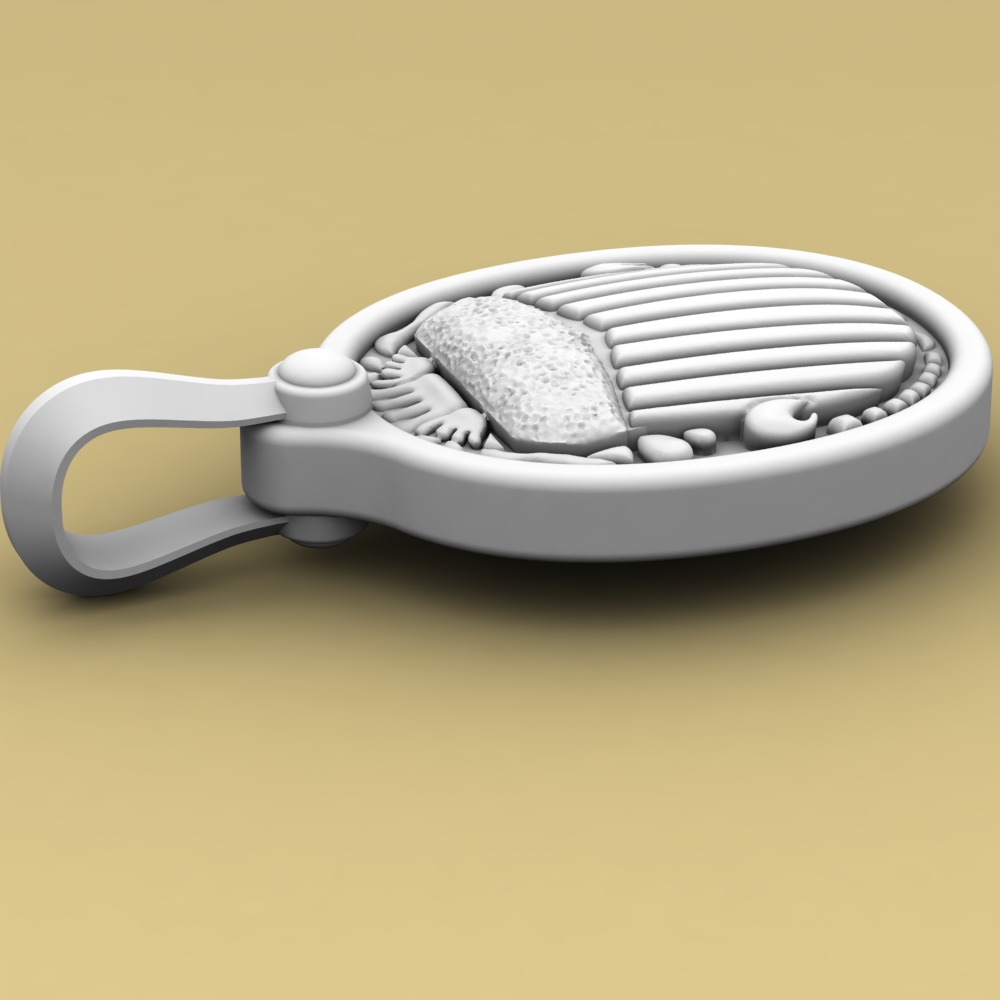 David Yurman Scarab Signet Pendant 3D print model_5