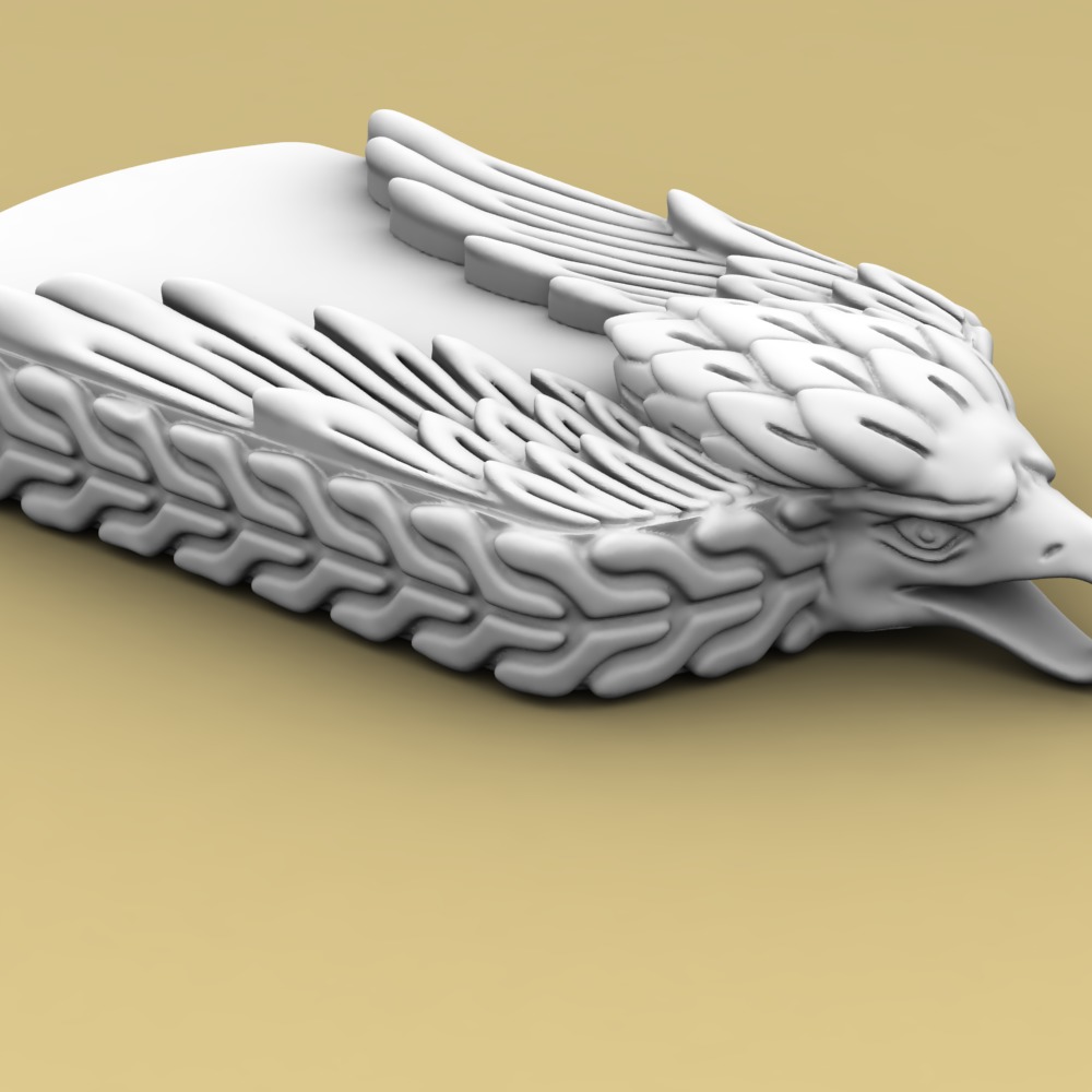 David Yurman Eagle pendant 3D print model_3