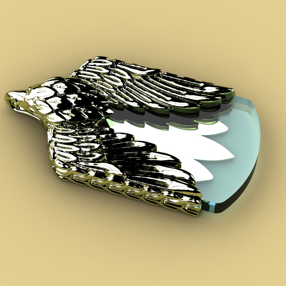 David Yurman Eagle pendant 3D print model_2