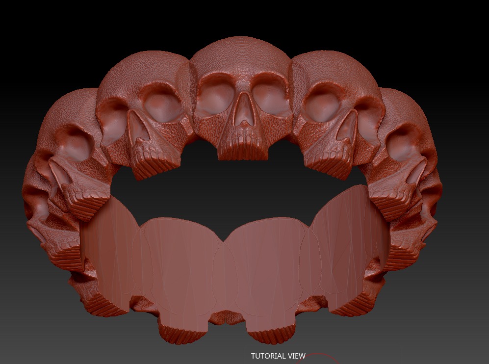David Yurman Memento Mori Skull Band Ring 3D print model_6