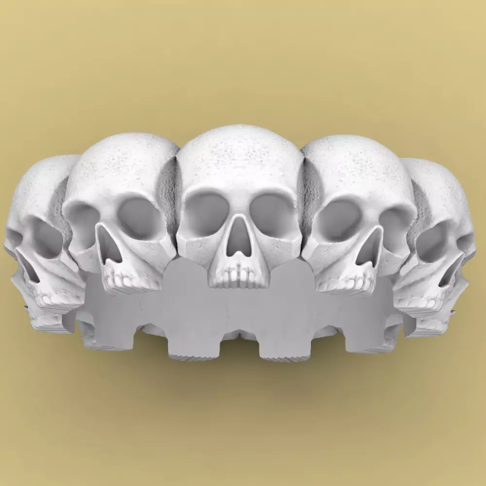 David Yurman Memento Mori Skull Band Ring 3D print model_0