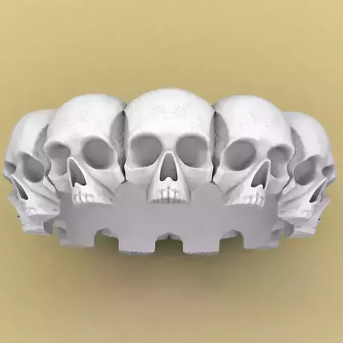 David Yurman Memento Mori Skull Band Ring 3D print model