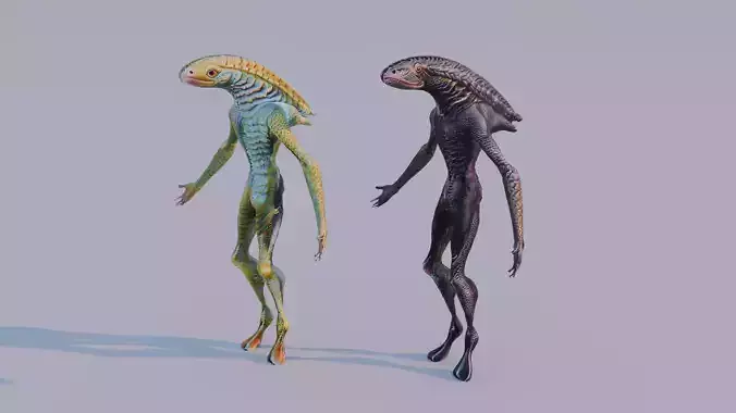Horror Tall Alien Creature Free 3D model