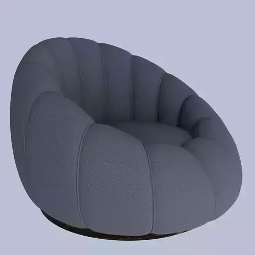 Leather pouf 