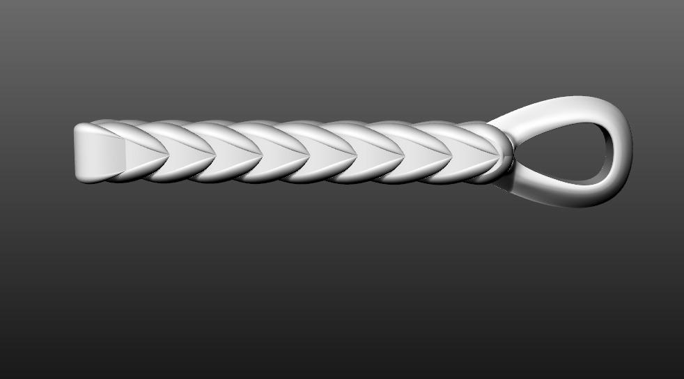 David Yurman Chevron Ingot Tag 3D print model_7