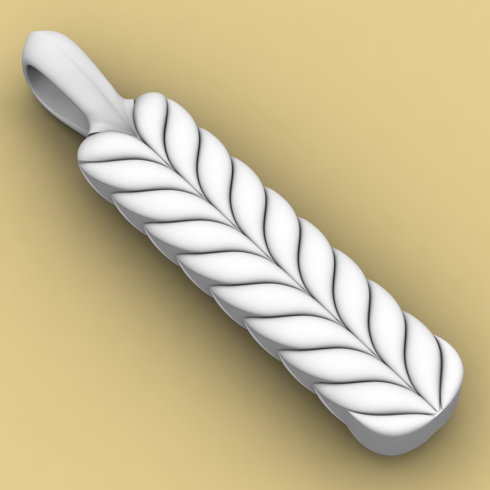 David Yurman Chevron Ingot Tag 3D print model_4