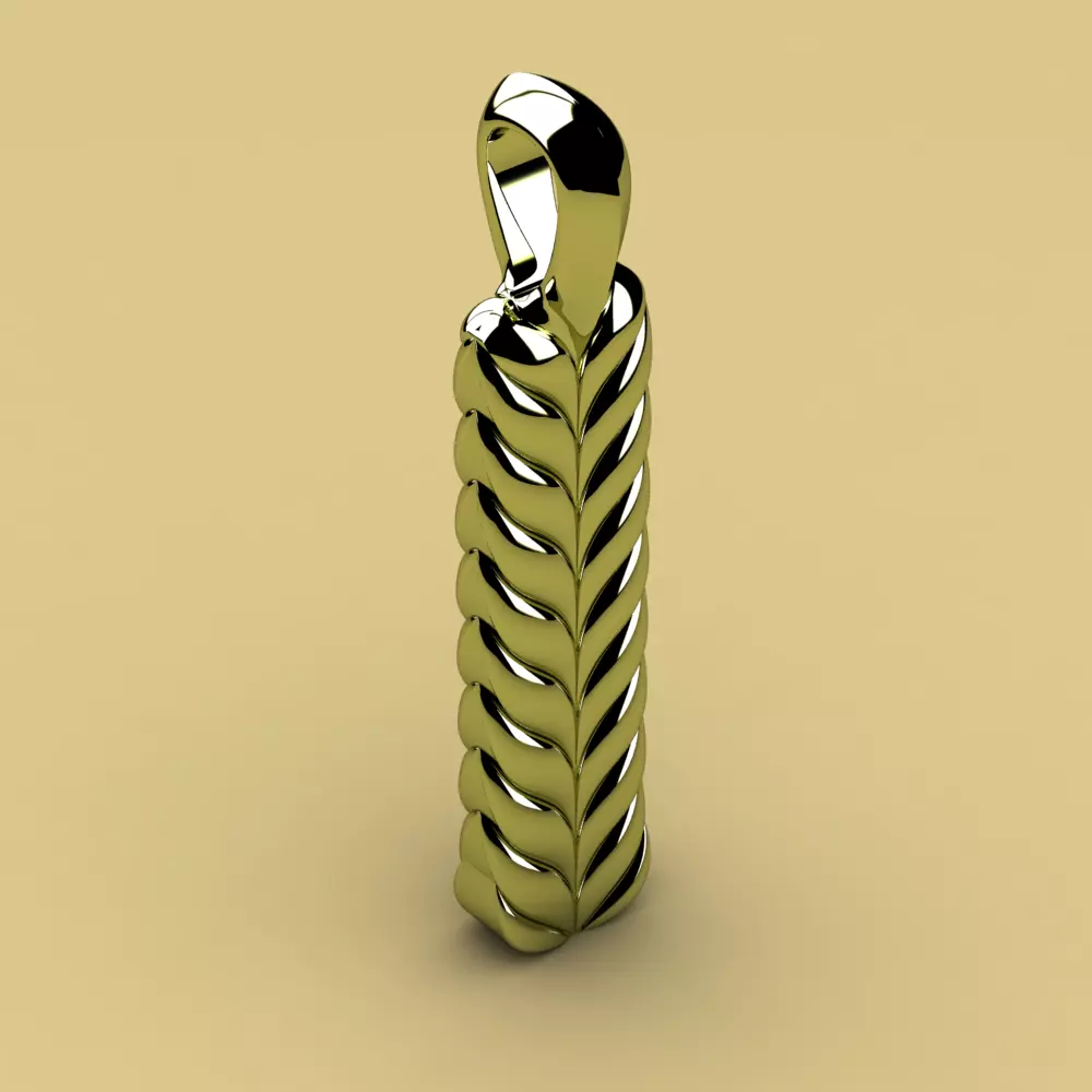David Yurman Chevron Ingot Tag 3D print model_0