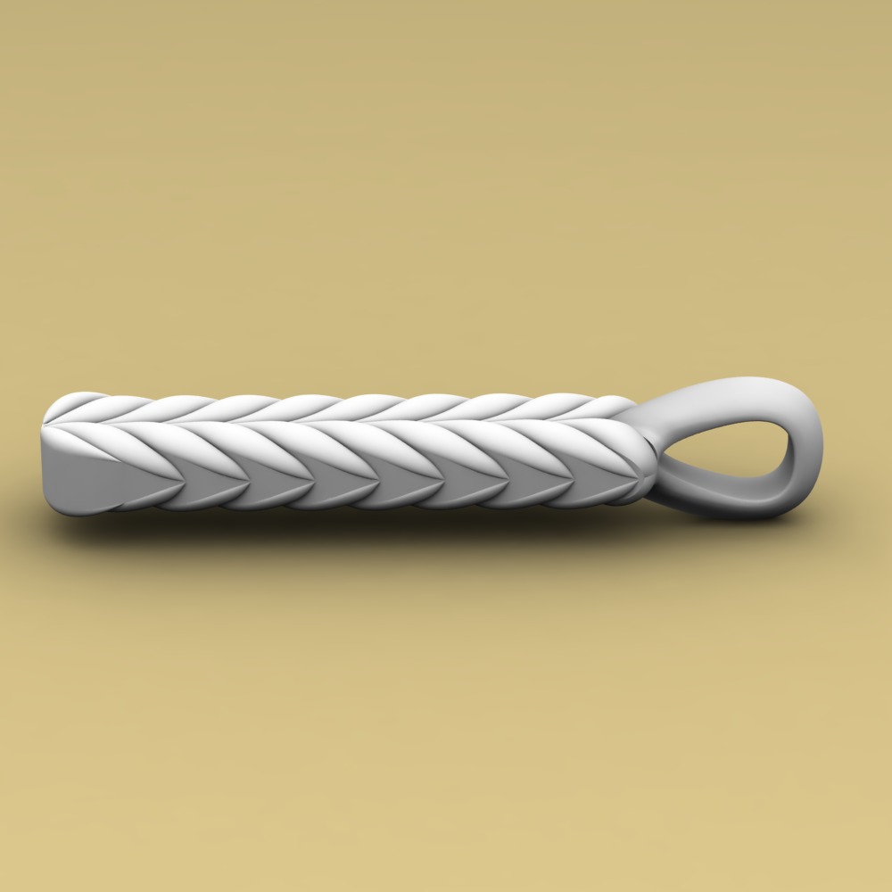 David Yurman Chevron Ingot Tag 3D print model_5