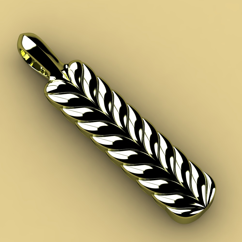 David Yurman Chevron Ingot Tag 3D print model_2