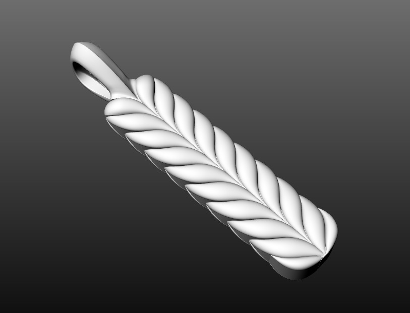 David Yurman Chevron Ingot Tag 3D print model_8