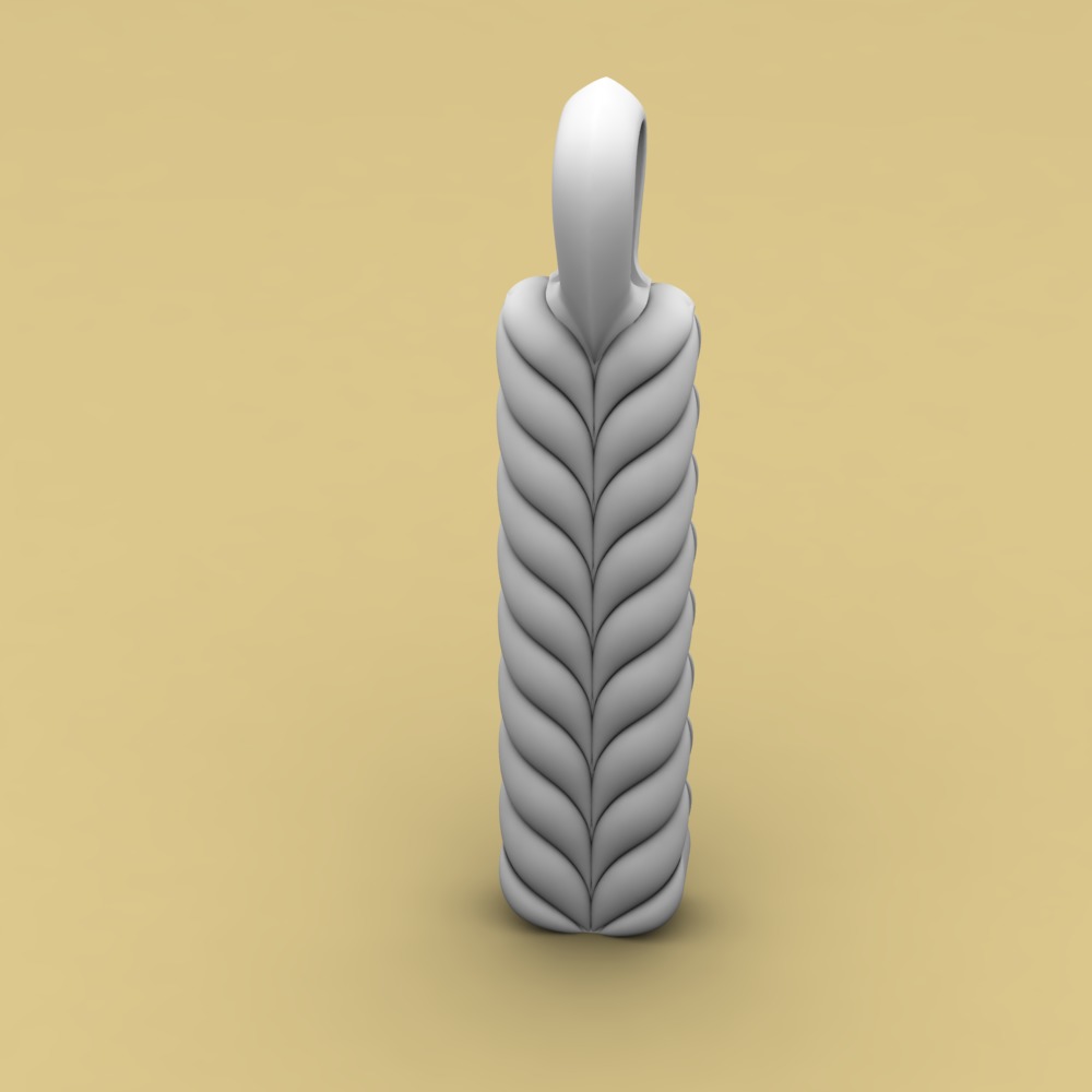 David Yurman Chevron Ingot Tag 3D print model_6
