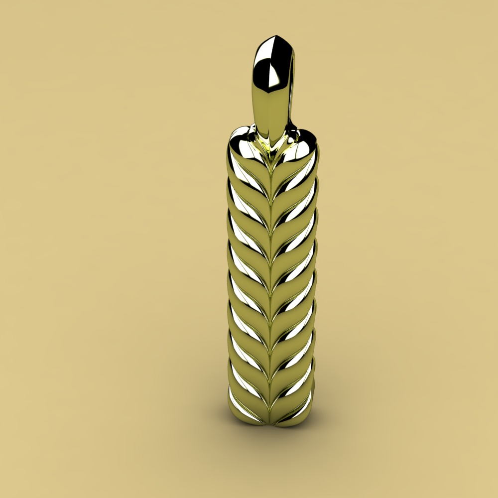 David Yurman Chevron Ingot Tag 3D print model_1