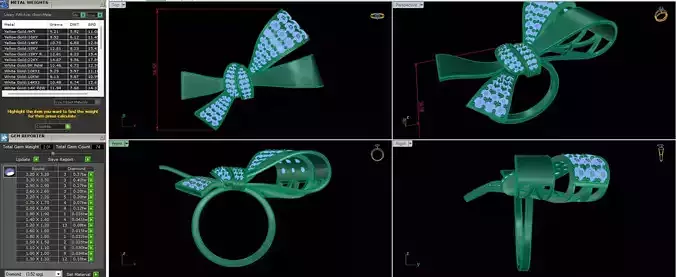 Ribbon Diamonds Ring 