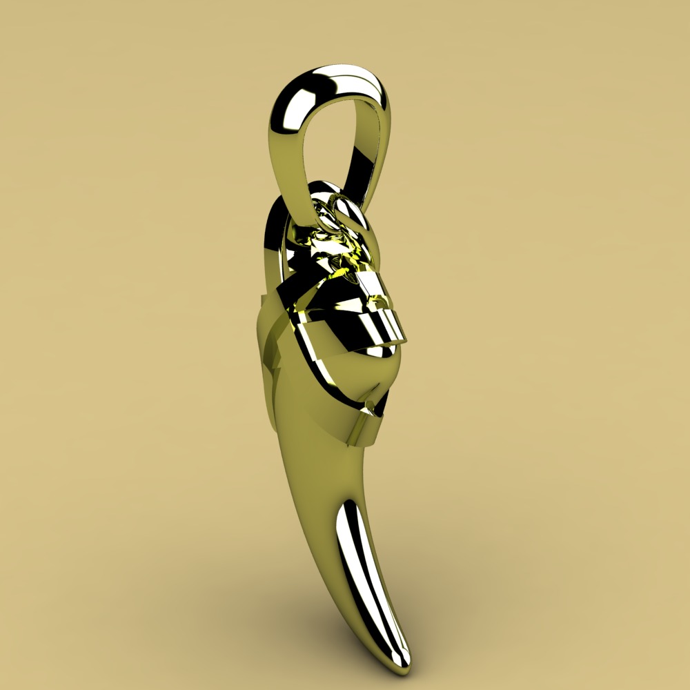 David Yurman Cairo Wrap Claw Amulet 3D print model_4