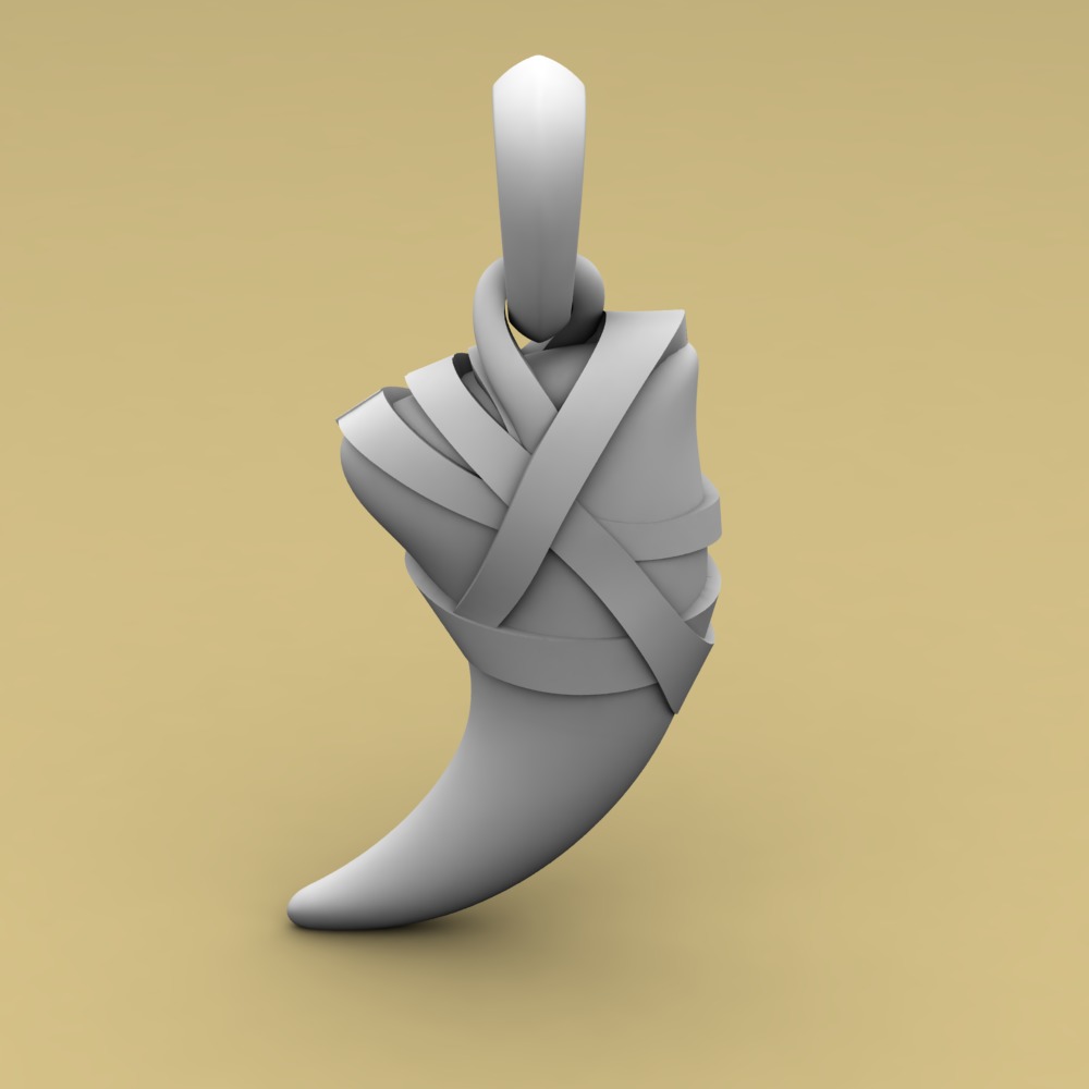 David Yurman Cairo Wrap Claw Amulet 3D print model_5