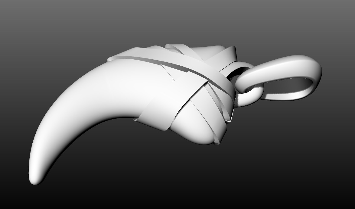 David Yurman Cairo Wrap Claw Amulet 3D print model_10