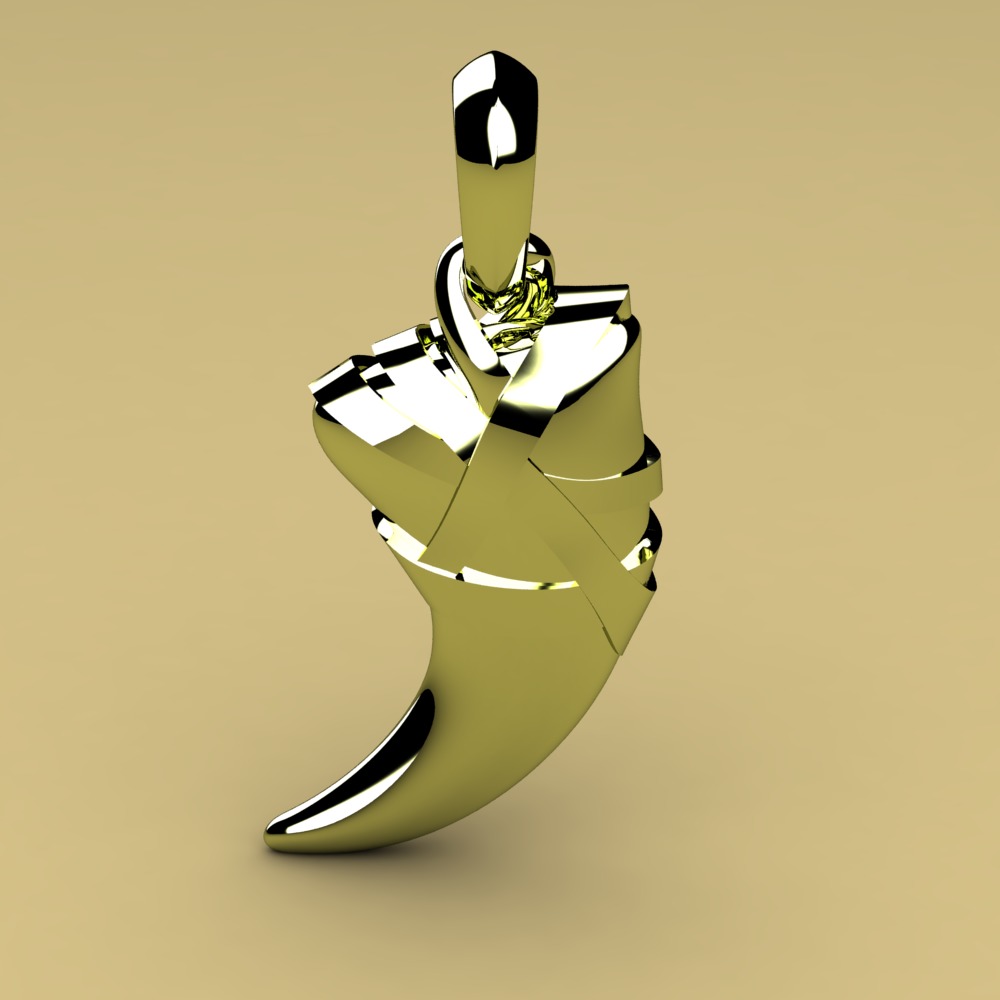 David Yurman Cairo Wrap Claw Amulet 3D print model_8