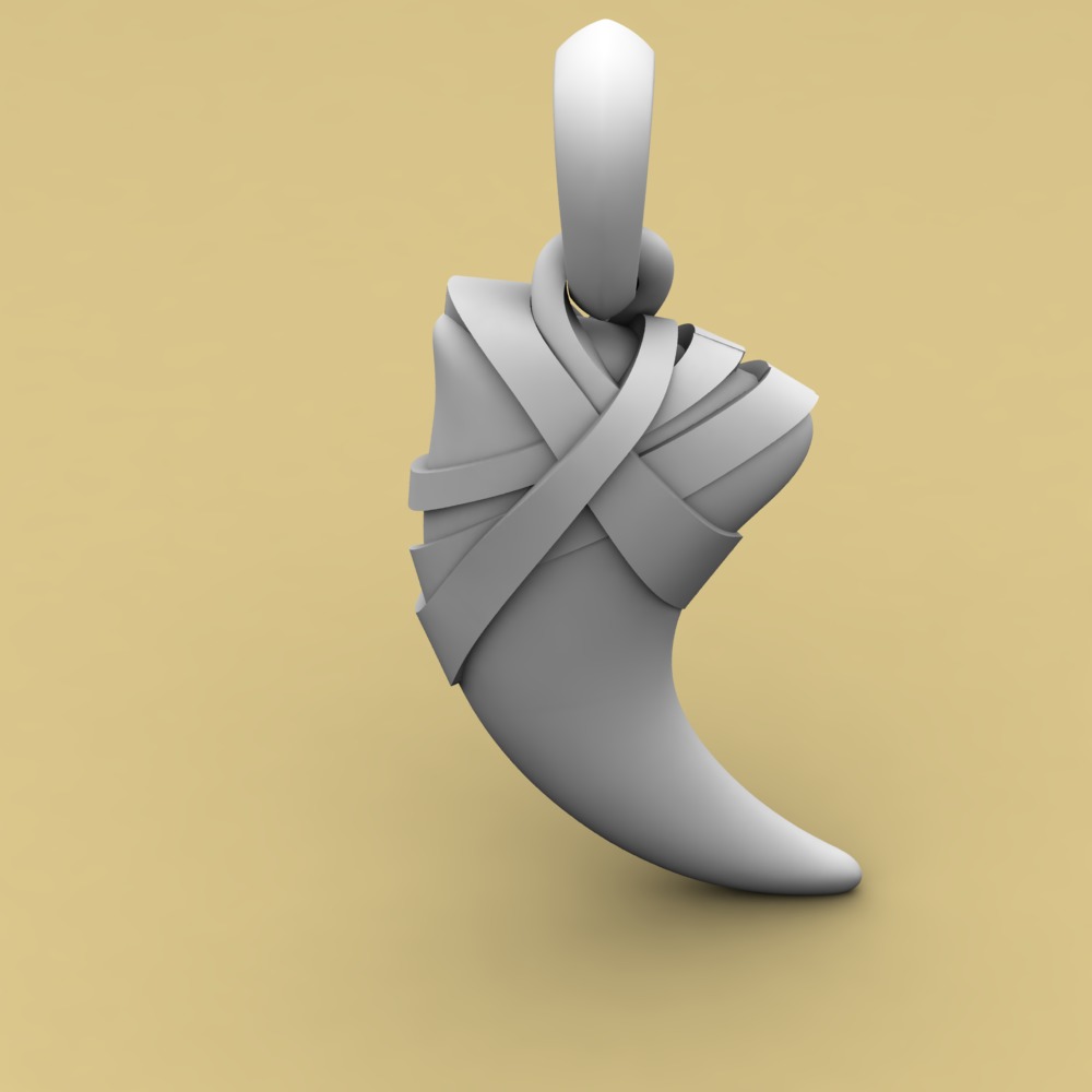 David Yurman Cairo Wrap Claw Amulet 3D print model_3