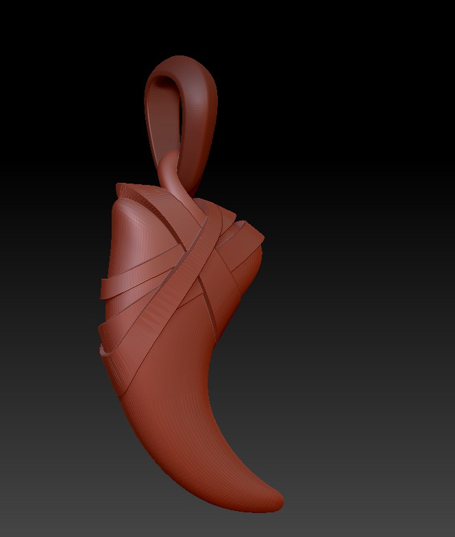 David Yurman Cairo Wrap Claw Amulet 3D print model_17