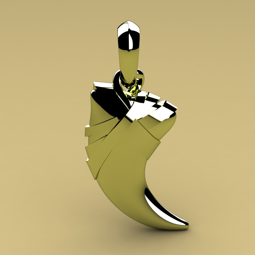 David Yurman Cairo Wrap Claw Amulet 3D print model_1