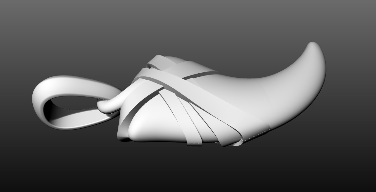 David Yurman Cairo Wrap Claw Amulet 3D print model_11