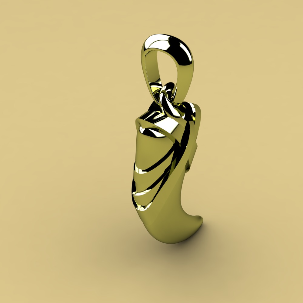 David Yurman Cairo Wrap Claw Amulet 3D print model_9