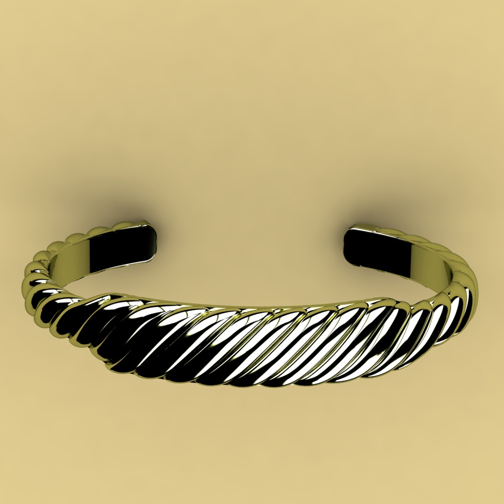 David Yurman Sculpted Cable Contour Bracelet 3D print model_3