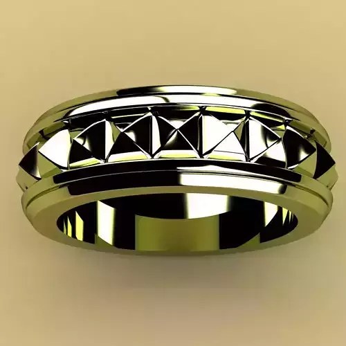 David Yurman Pyramid Band Ring 3D print model