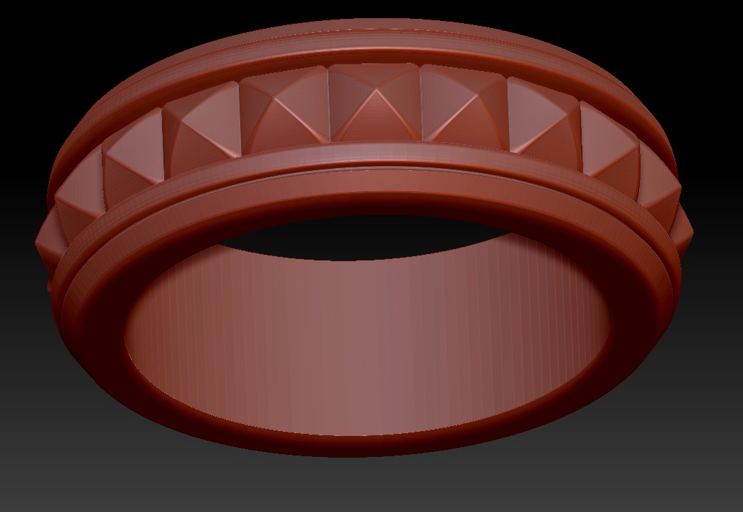 David Yurman Pyramid Band Ring 3D print model_7