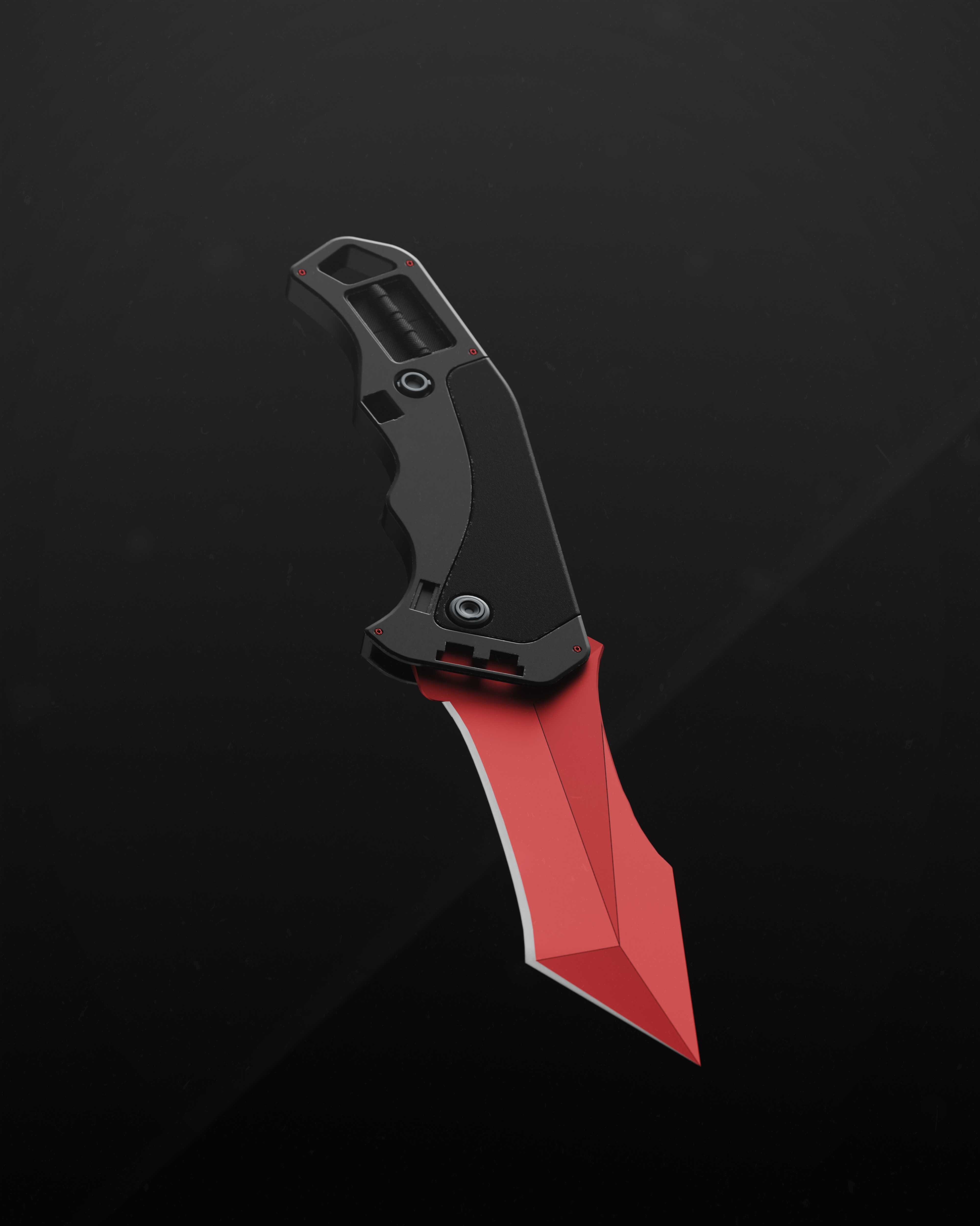 Crimson Edge 3D Knife Model Blender Scene 3D model_4