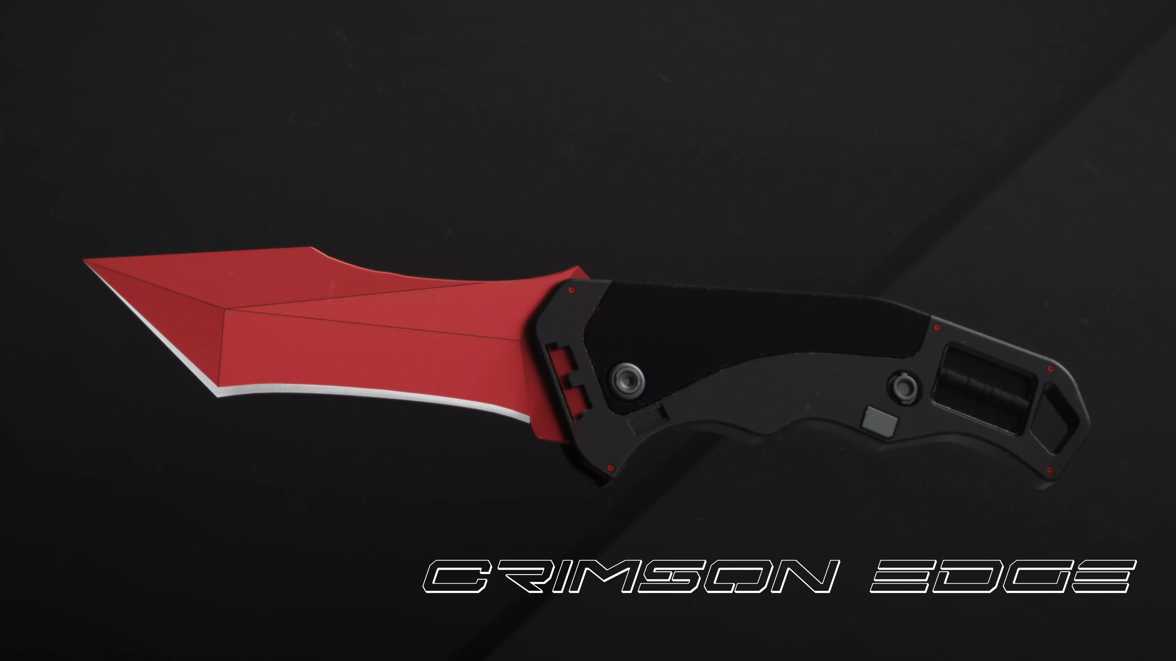 Crimson Edge 3D Knife Model Blender Scene 3D model_0