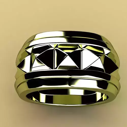 David Yurman Pyramid Signet Ring 3D print model