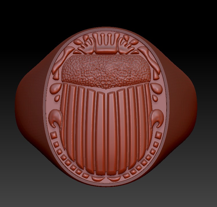 David Yurman Scarab Signet Ring 3D print model_13