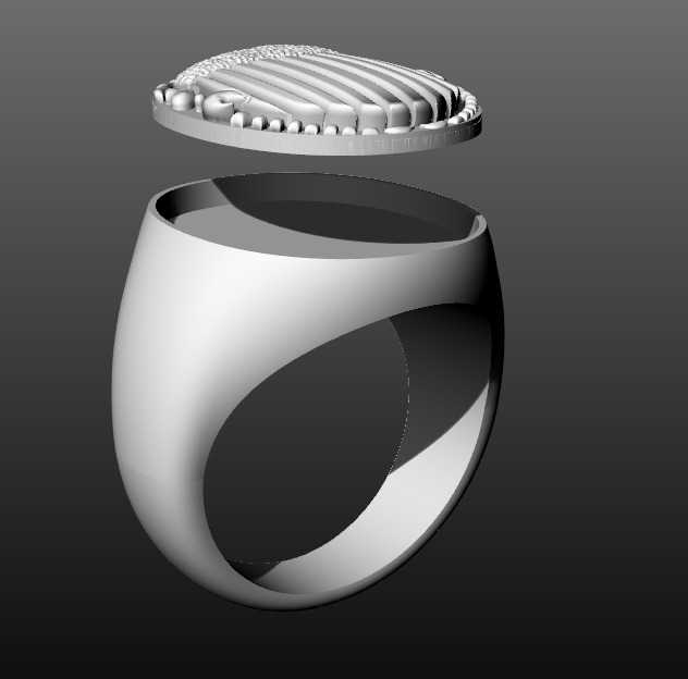 David Yurman Scarab Signet Ring 3D print model_7
