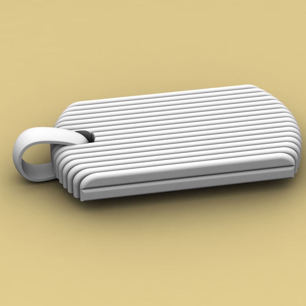 David Yurman Royal Cord Tag 3D print model_6