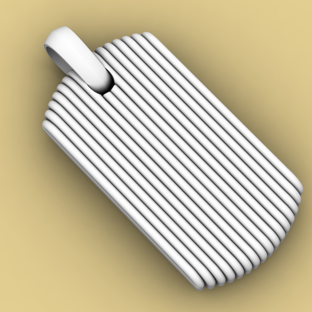 David Yurman Royal Cord Tag 3D print model_5